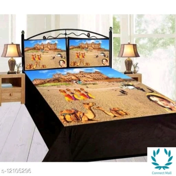 Velvet Queen Size Bedsheet - Queen (Length Size: 90 in Width Size: 100 in Pillow Length Size: 16 in Pillow Width Size: 26 in), velvet, 3D Digital Printed